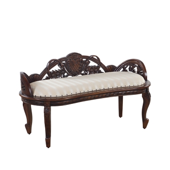 UN18 Банкетка с резной спинкой 127x55x65 см