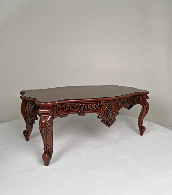 FS014 Журнальный стол с резным подстольем 120x68x46 см